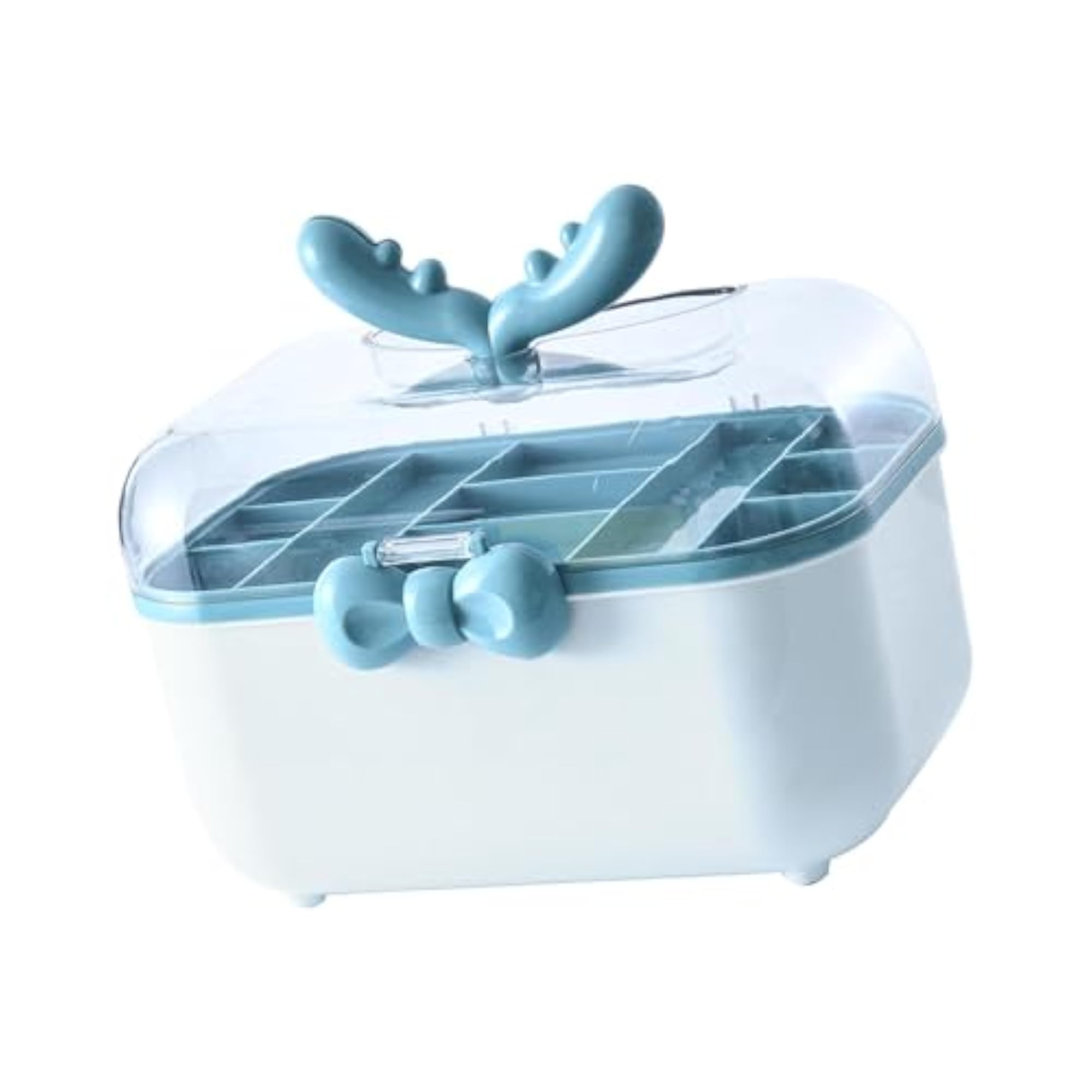 Hair Accessories Storage Box for Headbands & Clips, Blue