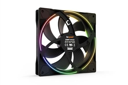 Image of be quiet! Light Wings 140mm PWM Low Noise Premium ARGB Cooling Fan | 4-Pin | 3-Pack | Black | BL078