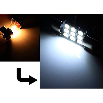 iJDMTOY Premium SMD LED Lights Interior Package Combo Compatible with 1995-2002 Mercedes-Benz W210 E320 E400 E430 E55 AMG E-Class Sedan, Xenon White