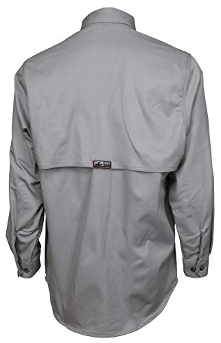 Image of MCR Safety Summit Breeze Flame Resistant FR Long Sleeve Shirt, 7-Ounce Cotton, Vents, Men's Work Shirt, Gray, X-Large