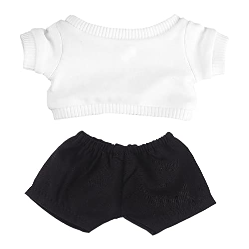 niannyyhouse 20cm人形の服 綿人形の服 上着 ズボン 人形ベビー服 着せ替え ぬいぐるみ 用 (white)