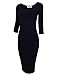 TAM WARE Womens Classic Slim Fit Bodycon Dress TWFR049-D059-BLACK-US S