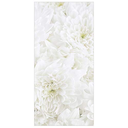 Apalis Panel japones Dahlia Flower Sea White 250x120cm | Paneles japoneses separadores de ambientes Cortina Paneles japoneses Cortina Cortinas | Tamaño: 250 x 120cm Incl. Soporte Transparente