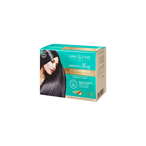 LAURA SIM'S - Kit Lissage Brésilien 4 en 1 (Shampooing, Lotion, Masque, Sérum) Soin Professionnel Noix du Brésil & Kératine Sans Formol - Cheveux Brillant...