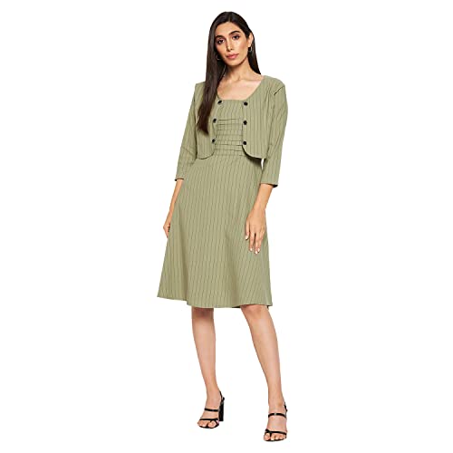 Image of CAMEY Women Striped Cotton Dress