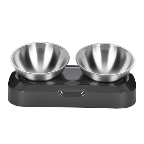 BESPORTBLE 1個 ステンレス製の猫用ボウル 猫ボウル キャットフード自動給餌器 猫フィーダー 複数の猫の給餌ステーション キャットフードディスペンサー 猫の餌入れ ペット Pp Silver