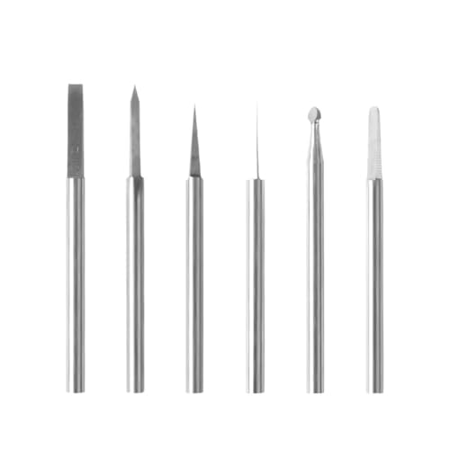 Image of Serplex 6Pcs Carving Bits Detail Carving Bits for Dremel Rotary Tool Engraving Bit Stainless Steel Carving Drill Bit Detailing Engraving Bits Rotary Carving Bits for DIY Wooden Carving Woodworking