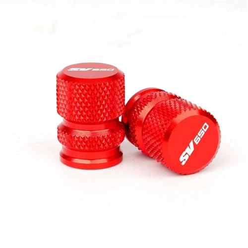 Bouchon de valve pneu moto Suzuki SV650 en aluminium rouge anodisé