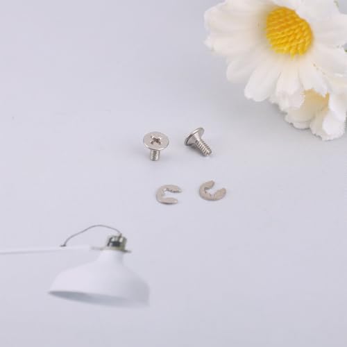 Image of 4pcs Battery Back Cover Screws Kit, Battery Screw Replacement Part Bolt Washer for New 3DS & 2DS Accessories