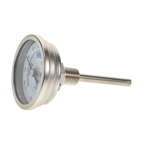 Alipis Termómetro para Vino de Acero Inoxidable con Conexión Roscada Alta Precisión Fácil Instalación para Elaboración y Control de Temperatura Fermentación