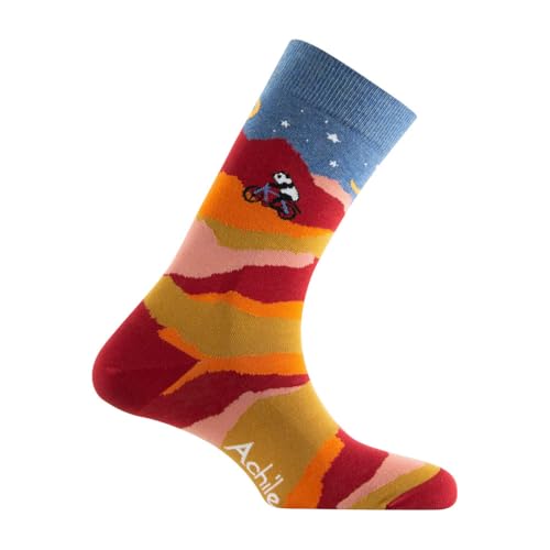 ACHILE - Mi-chaussette jersey 'Panda Star' Coton peigné - couleur - Orange - Pointure - 39-46