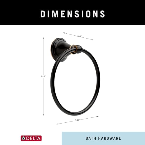 Delta Hand Towel Holder | Oil Rubbed Bronze Ring for Hanging Towels in Kitchen, Bathroom | Windemere Accessories - image 3