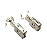 20pcs 6.3mm 1241414-1 1241416-1 Auto Crimp Wire Terminal Loose Car Pins G394 Tinned Copper Big Square