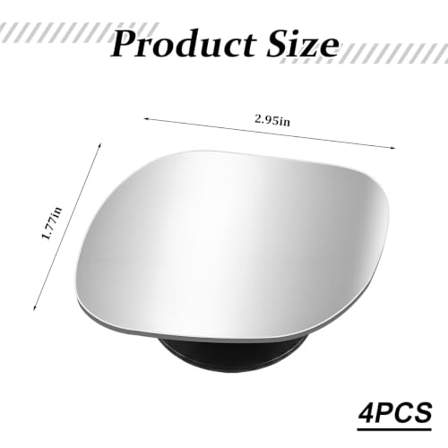 Ziquruv 4PCS Blind Spot Car Mirror, Irregular HD Glass Frameless Convex Vehicle Rear View Lenses, Wide Angle Adjustable Reduce Blind Spot Automotive Side Mirrors, Universal for SUV RV Truck (StyleF) by Ziquruv - Used condition - Image 2
