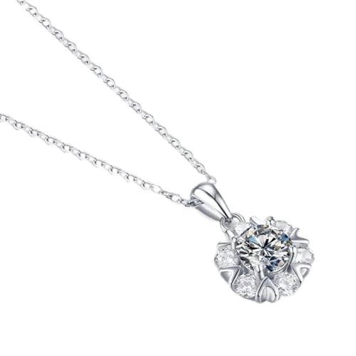 Collier moissanite de qualité joaillerie avec monture durable en argent s925