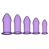 AMAZBEE Anal Plug Set 5 Pcs Soft Silicone Butt Plugs Hollow Anal Dilator Adult Anal Trainer Anales Sex Toys Bondage Kit for Men Women Couples (Purple)