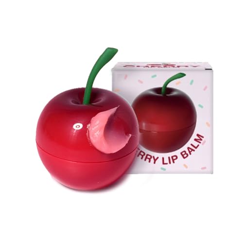 PRETTYSKIN Moisturizing Korean Vegan Lip Balm 0.31oz. (9g) Smooth Soft Texture Hydrating Natural Shine Glossy (Cherry)