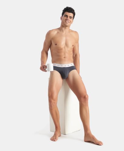 Image of Jockey NY15 Men's Super Combed Cotton Elastane Stretch Solid Brief with Ultrasoft Waistband (Pack of 2)