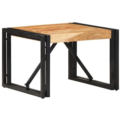 Table basse bois massif acacia 50x50x35 cm pour optimiser l'espace - 6