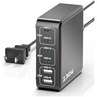 MSTJRY 130W GaN USB C Charging Station with 6 Port only .49: eDeal Info