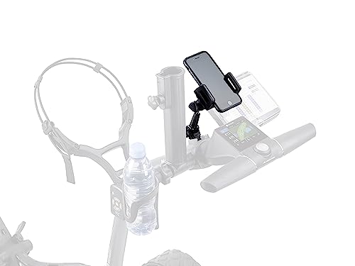 Motocaddy Device Craddle - Golf Cart Phone Holder - Fits Most Phones and GPS Units - Landscape and Portrait Rotation Ready, Adjustable Angles, Durable (Black)
