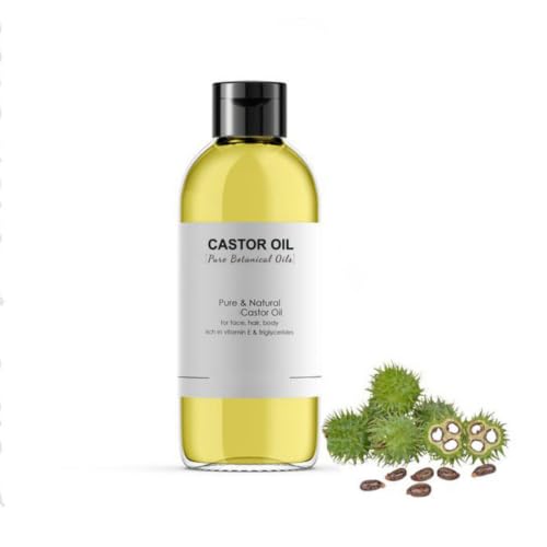 Image of Pure Castor Oil Natural - Cold Pressed, Hexane Free, Vegan, for Hair Growth, Skin Moisturizer, Eyebrows, Eyelashes, Nails & Scalp Massage, Lightweight Non-Greasy Daily Care, 3.72 fl oz