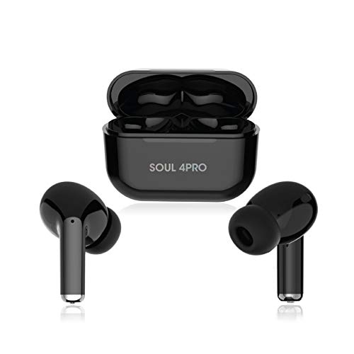 X.cell Soul 4Pro Wireless Earbuds With Bluetooth 5.0 In-Ear Stereo, Monaural/Binaural Calls, Single/Twin Mode, Extra Ear Buds, 5 Hours Playtime Compatible With Iphone, Samsung - Black