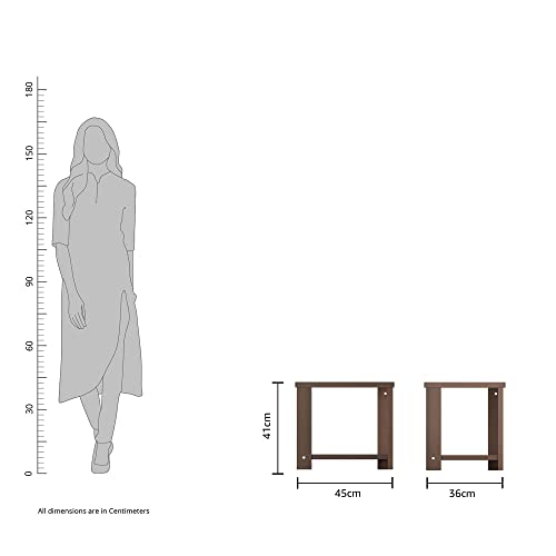 Image of Amazon Brand - Solimo Donkton Multipurpose Side Table with One Shelf (Engineered Wood, Acacia Dark)