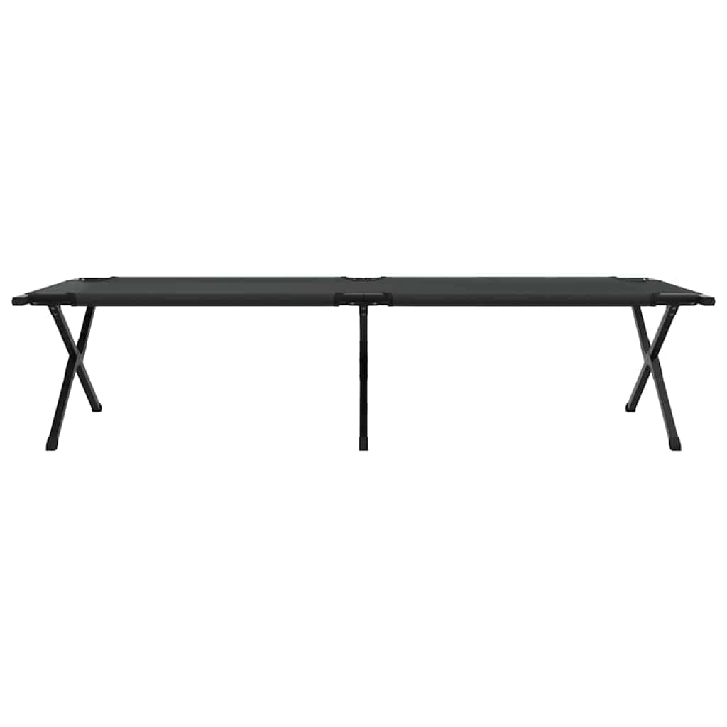 INLIFE Klapp Schlafbett fürs Camping 2 pcs Schwarz Ox Stoff,Sportartikel,Outdoor-Aktivitäten,Camping & Wandern,Camping-Möbel,Feldbetten,Schwarz,17.4 KG,42003193