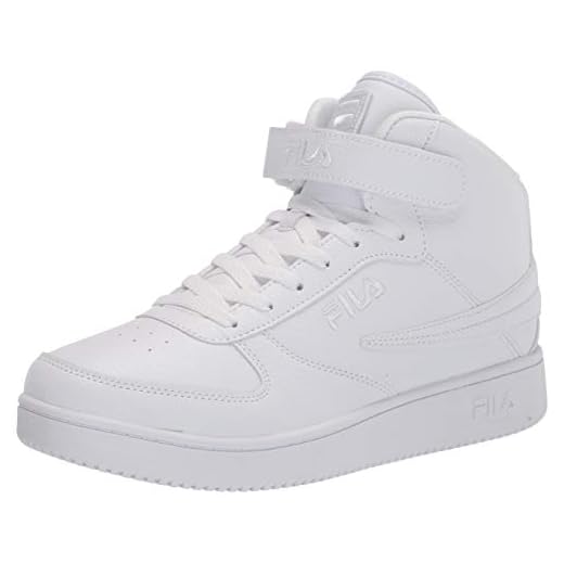Fila Men's A-High Sneaker, White/White/White, 10