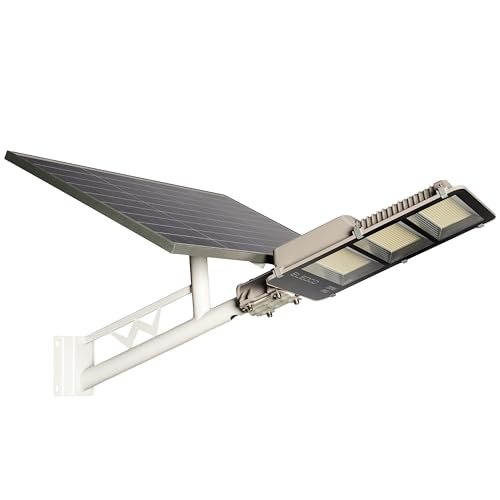 ELEDCO Farola Solar 200W, Foco LED, Panel Solar Orientable, Control Remoto, Sensor de Movimiento...