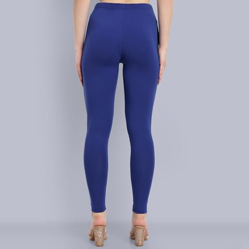 Image of ONE SKY Women Full Length Leggings | Cotton Modal Spandex Blend | High Waist Stretchable & Bio-Washed Fabric | Colour-Lock Technology | Comfortable Leggings for Women