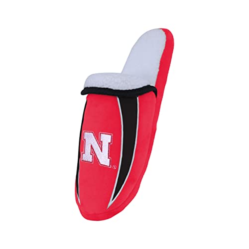 Image of FOCO mens NCAA College Team Logo Sherpa Moccasin Slippers