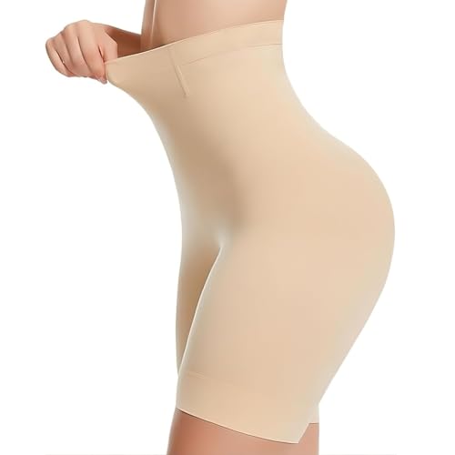El Mejor Listado de Calzones de Mujer de Moda los mejores 5. 43 LANTRISA Calzon Fajas para Mujer Moldeadora, Boxer Invisible para Mujer, Short Faja Post Parto Y Post Cesarea, Calzon Fajas Curvy, Levantamiento de Cintura y Cadera (Beige, G)