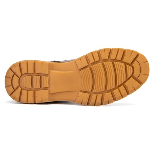 JITAI Men's Dress Oxfords Lace-Up Boots, Comfortable Casual Hiking Winter Work Shoes with Rubber Sole4