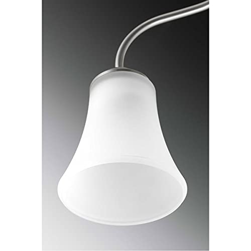 Image of Progress Lighting Classic Collection 5-Light Etched Glass Traditional Chandelier Light Brushed Nickel