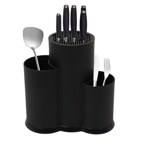 biniliubi - Portacuchillos para cuchillos y cocina, portacuchillos universales y antideslizantes, almacenamiento securiario, utensilios de cocina, organizador de cuchillos agujeros de escape