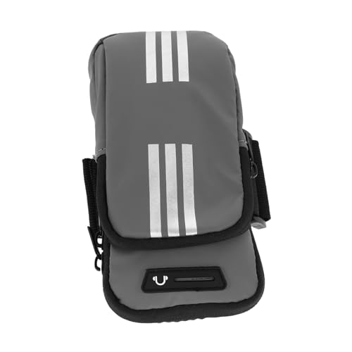 VILLCASE Outdoor Sports Armband Phone Pouch Case Mobile Phone Carrier with Adjustable Strap Sweatproof Wristband Sleeve for Running Gym Cycling Hiking Grey