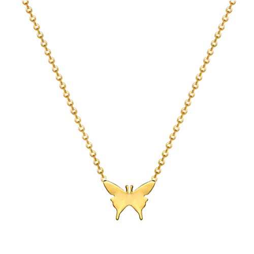 YANCHUN Butterfly Choker Necklace Gold Butterfly Necklace for Women Dainty Choker Necklace Gift (B:Gold Butterfly)
