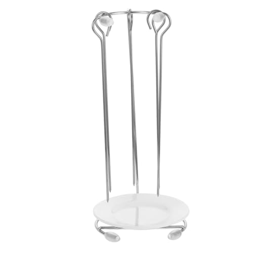 KONTONTY Supporto Per Spiedini in Acciaio Inossidabile Per Grigliate e Spiedini Robusto e Design Intuitivo e Salvaspazio Facile Da Pulire e Trasportare