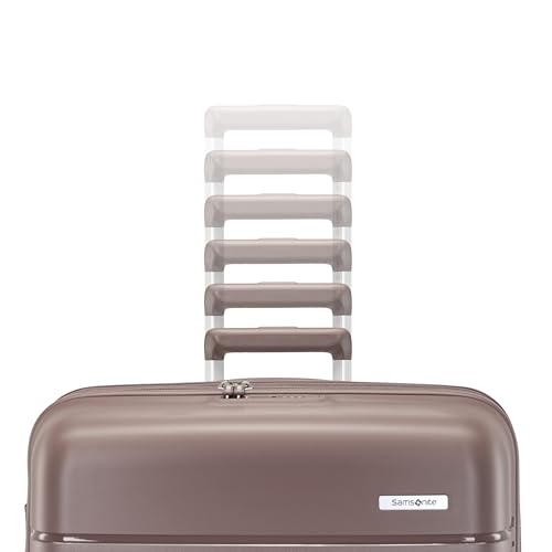 Image of Samsonite Elevation Plus - Carry-On Hardside Luggage - Scratch Resistant Polypropylene Shell, RightHeight Adjustable Handle, Integrated AirTag Holder, TSA Lock, WetPak Compartment - Chocolate Mauve