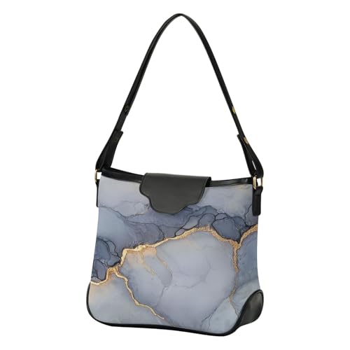 Sac à bandoulière voyage quotidien et citadin en motif marbre gris tendance