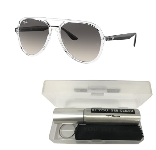 Ray-Ban RB4376 Sunglasses Bundle: RB 4376 647711 Transparent Grey Gradient and Eyewear Cleaning Kit2
