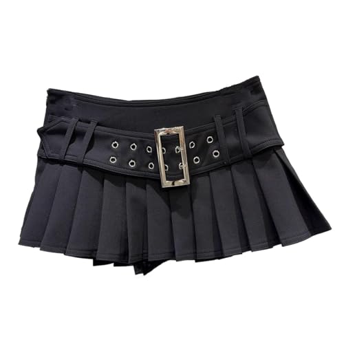 Women's Reversible Wool High Waisted Pleated Skirt Slim Fit