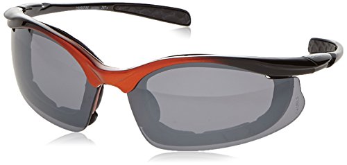Image of Crossfire 873 Concept Foam Line Safety Glasses, Silver Mirror Lens - Orange /Black Frame