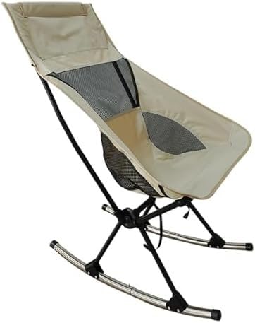 Fauteuil à bascule pliant pour soulager le dos en camping avec dossier haut