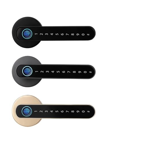 Serrure connectée biométrique 3200GUN avec poignée à empreinte digitale et code - 8