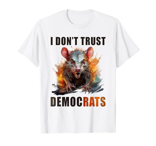 DemocRAT Funny Politician Sarcastic Rat Humor Graphic T-Shirt