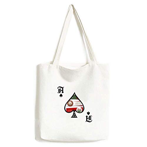 Sac à main artisanat tableau coloré de Noël en tissu lavable motif poker