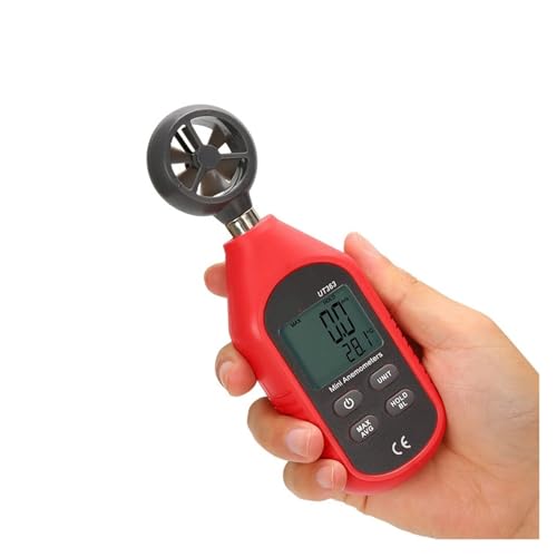 جهاز قياس سرعة الرياح eWINNER UT363 LCD رقمي صغير محمول بشاشة LCD لقياس سرعة الهواء وسرعة الرياح ودرجة الحرارة